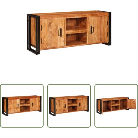 Mobile per soggiorno -  Mobile TV Marrone 120 x 33 x 50 cm legno massello di acacia