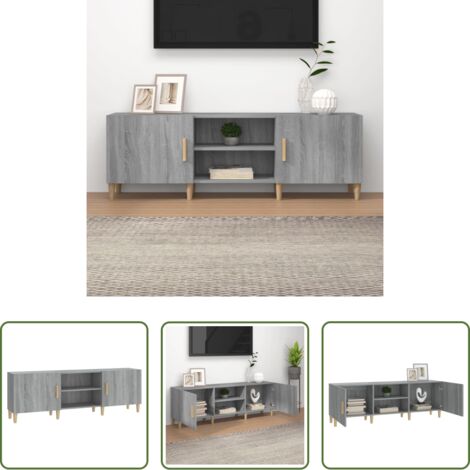 Mobile per stereo -  Mobile Porta TV Grigio Sonoma 150x30x50 cm in Legno Multistrato