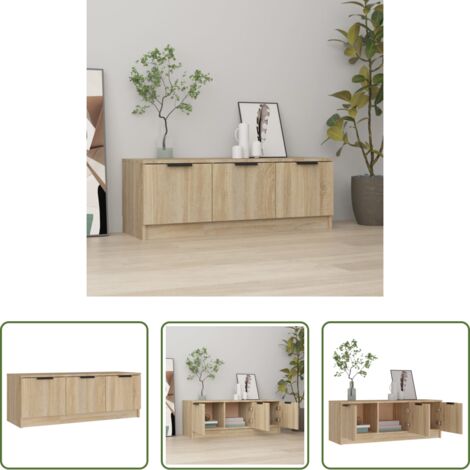 Mobile per stereo -  Mobile Porta TV Rovere Sonoma 102x35x36,5 cm Legno Multistrato