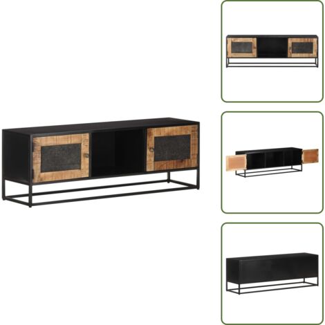 Mobile per stereo - vidaXL Mobile Porta TV 120x30x40 cm in Legno di Mango Grezzo - Mobile per TV