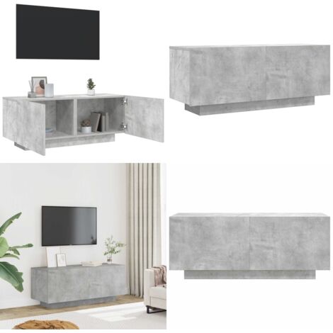 Mobile per TV Grigio Cemento 100x35x40 cm Legno Multistrato - Armadio TV - Armadio per TV