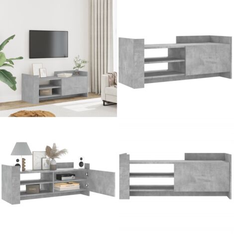 Mobile per TV Grigio Cemento 100x35x40 cm Legno Multistrato - Mobile per TV - Credenza TV