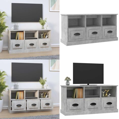 Mobile per TV Grigio Cemento 100x35x50 cm in Legno Multistrato - Mobile per TV - Mobile in legno