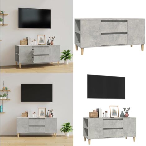 Mobile per TV Grigio Cemento 102x44,5x50 cm Legno Multistrato - Mobile per TV - TV Stand
