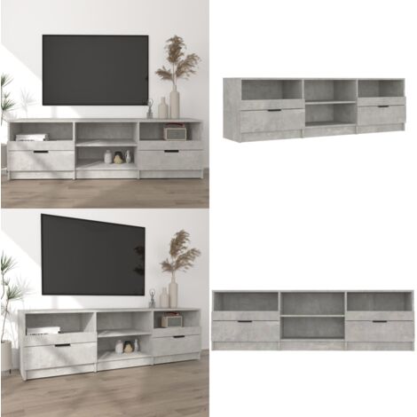 Mobile per TV Grigio Cemento 150x33,5x45cm Legno Ingegnerizzato - Mobile per TV - Mobile in legno