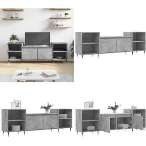 Mobile per TV Grigio Cemento 160x35x55 cm Legno Multistrato - Mobile per TV - Mobile in legno