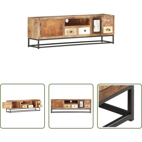 Mobile per TV -  Mobile Porta TV 120x30x40 cm in Legno Massello di Recupero