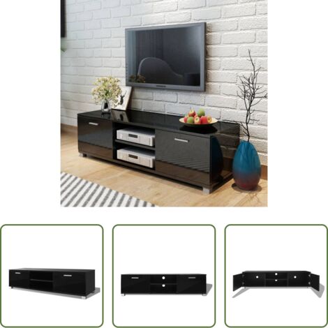 Mobile per TV -  Mobile Porta TV Nero Lucido 140x40,5x35 cm