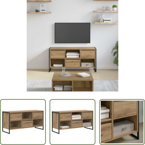 Mobile per TV -  Mobile TV con cassetto Rovere Artigianale 100 x 36 x 49,5 cm