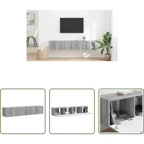 Mobile per TV -  Mobile TV da parete 2 pcs Grigio Sonoma 60 x 31 x 29.5 cm