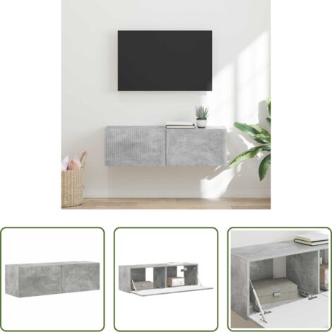 Mobile per TV -  Mobile TV da parete Calcestruzzo 98 x 31 x 29,5 cm