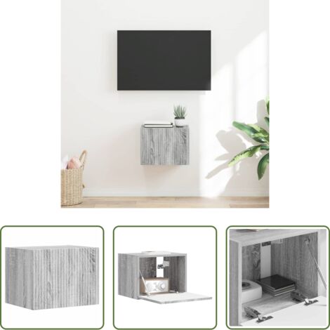 Mobile per TV -  Mobile TV da parete Grigio Sonoma 60 x 31 x 29.5 cm