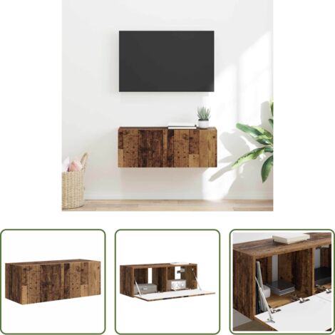 Mobile per TV -  Mobile TV da parete Legno vecchio 60 x 31 x 29.5 cm