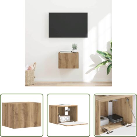 Mobile per TV -  Mobile TV da parete Rovere Artigianale 60 x 31 x 29.5 cm