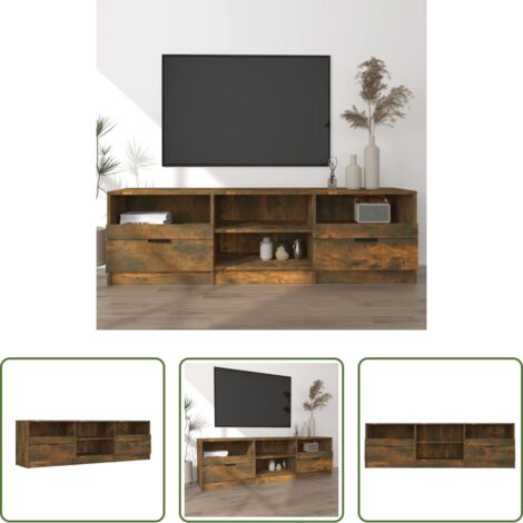 Mobile per TV -  Mobile TV Rovere Fumo 150x33,5x45 cm in Legno Ingegnerizzato