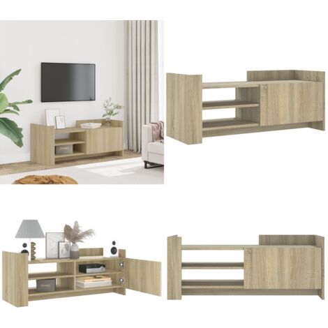Mobile per TV Rovere Sonoma 100x35x40 cm Legno Multistrato - Credenza TV - Mobile per TV
