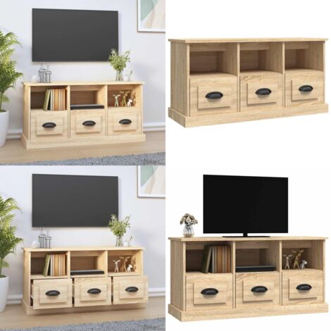 Mobile per TV Rovere Sonoma 100x35x50 cm in Legno Multistrato - Mobile TV Rovere Sonoma - Mobile TV in Legno