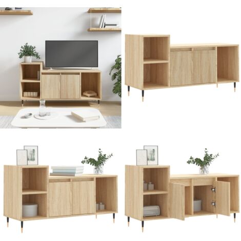 Mobile per TV Rovere Sonoma 100x35x55 cm Legno Multistrato - Mobile per TV - Mobile in legno