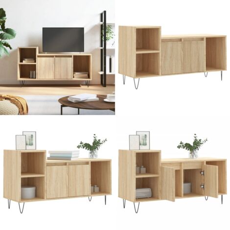 Mobile per TV Rovere Sonoma 100x35x55 cm Legno Multistrato - Mobile per TV - Mobile in legno