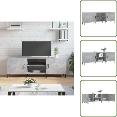 Mobile per TV - vidaXL Mobile Porta TV Grigio Cemento 150x30x50cm in Legno Multistrato - Mobile in legno multistrato