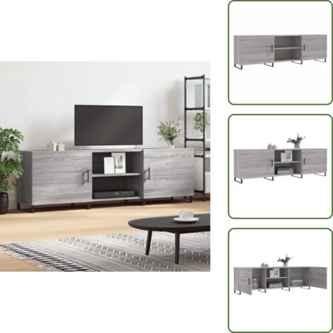 Mobile per TV - vidaXL Mobile Porta TV Grigio Sonoma 150x30x50 cm in Legno Multistrato - Mobile in legno multistrato