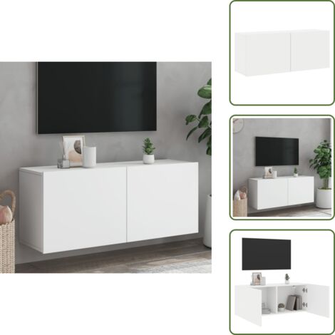 Mobile per TV - vidaXL Mobile TV a Parete Bianco 100x30x41 cm -