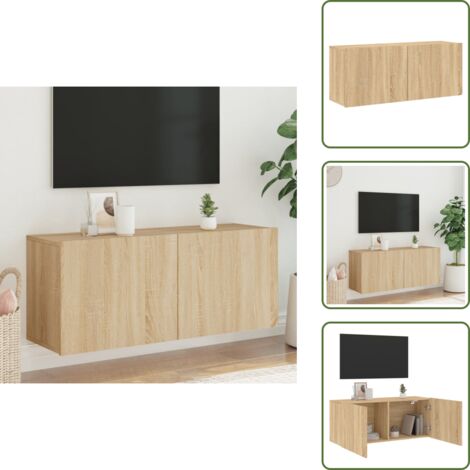 Mobile per TV - vidaXL Mobile TV a Parete Rovere Sonoma 100x30x41 cm - TV in casa