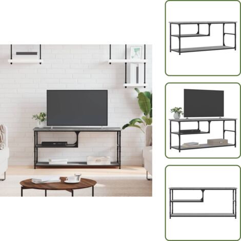 Mobile per TV - vidaXL Mobile TV Grigio Sonoma 103x38x46,5cm Legno Multistrato Acciaio - TV industriale