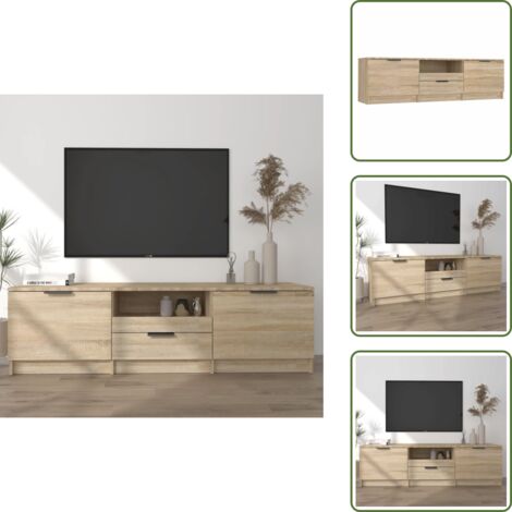 Mobile per TV - vidaXL Mobile TV Rovere Sonoma 140x35x40 cm Legno ingegnerizzato - Mobile in legno