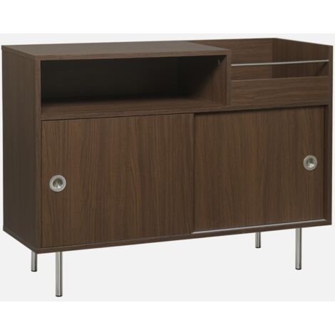 Mobile per vinili vintage decorazione legno e acciaio inossidabile, 100cm