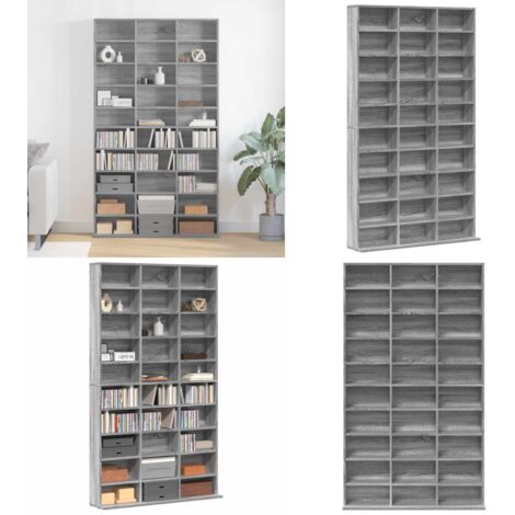 Mobile Porta CD Grigio Sonoma 102x23x177,5 cm Legno Multistrato - Armadio per CD - Armadio per DVD
