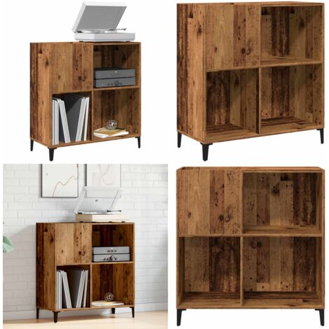 Mobile Porta Dischi Legno Antico 84,5x38x89cm Legno Multistrato - Mobile porta vinili - Mobile per musica