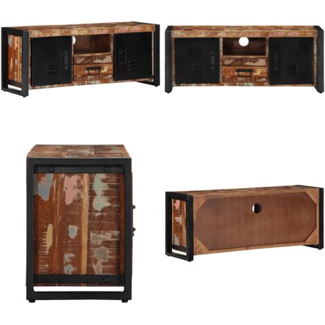 Mobile Porta TV 100x30x40 cm in Legno Massello di Recupero - TV Stand - Mobile in legno