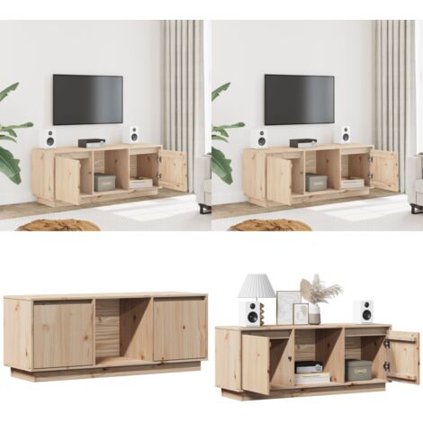 Mobile Porta TV 110,5x35x44 cm in Legno Massello di Pino - Mobile TV moderno - Mobile TV con scomparti