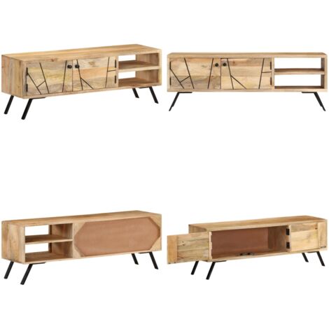 Mobile Porta TV 110x30x40 cm in Legno Massello di Mango - Mobile TV mango - Mobile TV in legno massello
