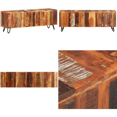 Mobile Porta TV 110x30x40 cm in Legno Massello Riciclato - Armadio in legno - Armadio in legno riciclato
