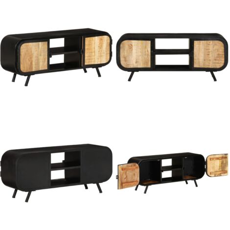 Mobile Porta TV 110x30x45 cm in Legno Massello di Mango Grezzo - TV stand in legno - Mobile in legno mango grezzo