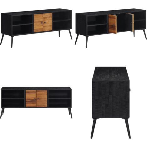 Mobile Porta TV 112x31x45 cm in Teak Massello di Recupero - TV Stand - Mobile Porta TV