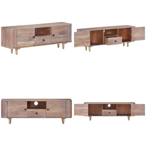 Mobile Porta TV 118x30x40 cm in Legno Massello di Acacia - TV in legno - Mobile TV in acacia