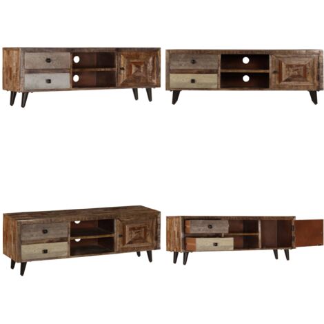 Mobile Porta TV 118x30x40 cm in Legno Massello di Mango - Mobile TV mango - Armadio TV in legno massello