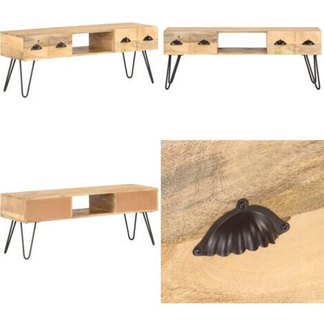 Mobile Porta TV 120x35x45 cm Legno Massello di Mango - Porta TV in legno - Mobile in legno mango