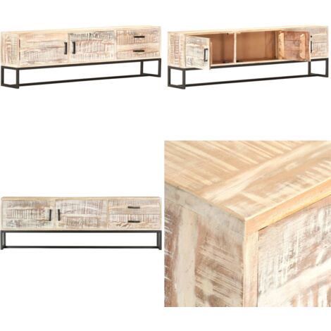 Mobile Porta TV 140x30x45 cm in Legno Massello di Acacia - Credenza TV - Mobile TV in acacia