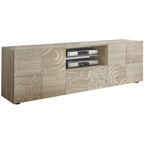 Mobile Porta TV 2 Ante 180x42x57 cm in Legno TFT Blossom Rovere Samoa