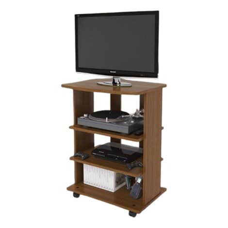 Mobile porta tv 60x45x81 cm  noce antico  con due ripiani - Bologna