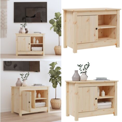 Mobile Porta TV 70x36,5x52 cm in Legno Massello di Pino - Mobile TV in pino - Mobile TV con piano