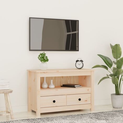 Mobile Porta TV 79x35x52 cm in Legno Massello di Pino vidaXL