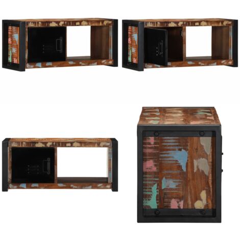 Mobile Porta TV 80x30x35 cm in Legno Massello di Recupero - TV Stand - Mobile in legno