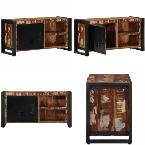 Mobile Porta TV 80x30x40 cm in Legno Massello di Recupero - TV stand - Mobile in legno