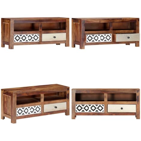 Mobile Porta TV 90x30x40 cm in Legno Massello di Acacia - Armadio TV in acacia - Mobile TV in legno massello