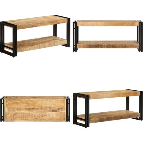 Mobile Porta TV 90x30x40 cm in Legno Massello di Mango - Mobile in legno di mango - Mobile da corridoio
